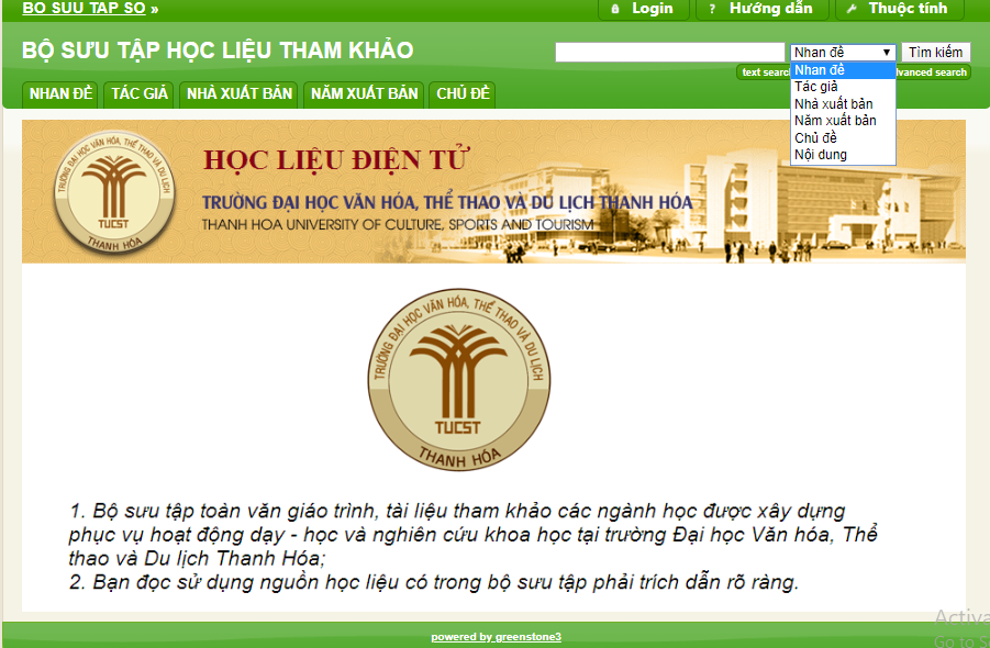 Xây dựng nguồn học liệu (NHL) điện tử là một xu thế tất yếu và phổ biến ở các trường đại học trên thế giới và Việt Nam, không chỉ giúp giải quyết vấn đề lưu trữ, bảo quản tài liệu, mà còn hướng tới việc chia sẻ nguồn tài nguyên thông tin, cải thiện dịch vụ cung cấp cho bạn đọc. Tuy nhiên, thư viện cần kết hợp hài hòa giữa tài liệu in truyền thống và tài liệu điện tử bởi mỗi loại hình tài liệu đều có những ưu và nhược điểm nhất định. Bài viết làm rõ thực trạng và đề xuất một số giải pháp nhằm phát triển cách quản lý NHL điện tử tại Trường Đại học Văn hóa, Thể thao và Du lịch Thanh Hóa.