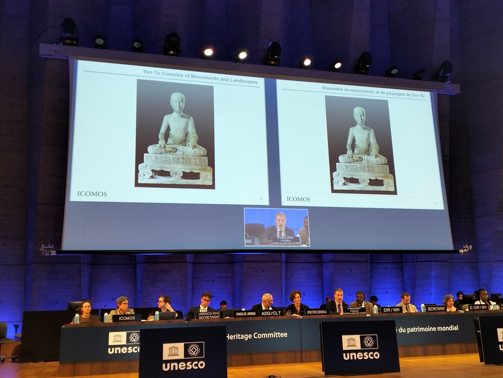 Quần thể di tích và danh thắng Yên Tử - Vĩnh Nghiêm, Côn Sơn, Kiếp Bạc đã được UNESCO công nhận là Di sản Văn hóa Thế giới