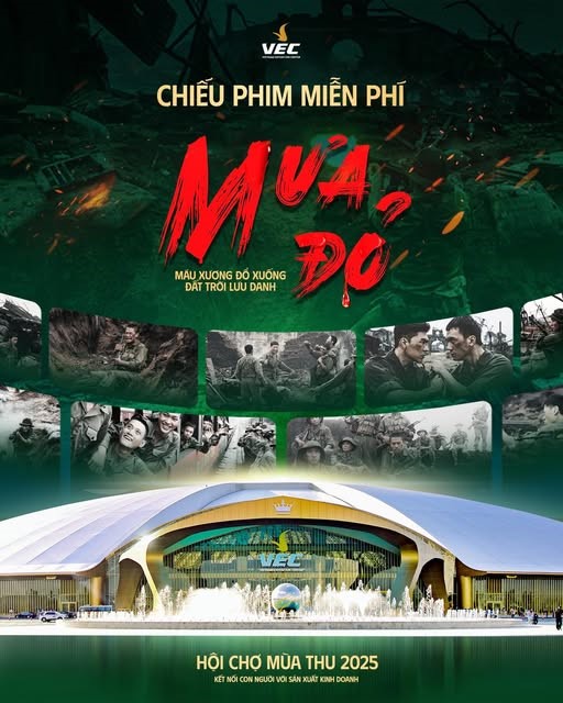 Chiếu miễn phí phim “Mưa đỏ” và “Tử chiến trên không” tại Hội chợ Mùa thu